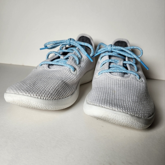 Allbirds Mens Tree Runner White & Blue Sneakers Just Water Collaboration - Picture 4 of 15